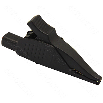 Зажим крокодил 32А черный\AMASS 44mm